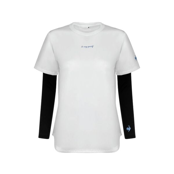 Áo T-shirt kèm găng cánh tay le coq sportif Nữ LT6FHT02LV-WH00