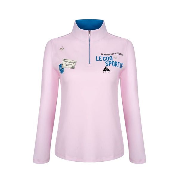 Áo dài tay cổ half-zip le coq golf Nữ LG6FLSG2LV-PK00