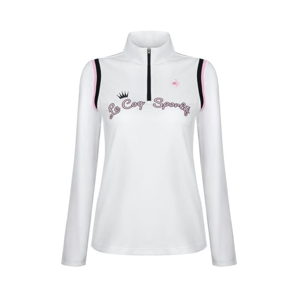 Áo dài tay có cổ le coq golf Nữ LG6FLSG1LV-WH00