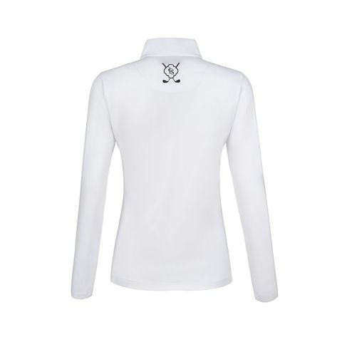 Áo dài tay có cổ le coq golf Nữ LG6FLSG1LV-WH00