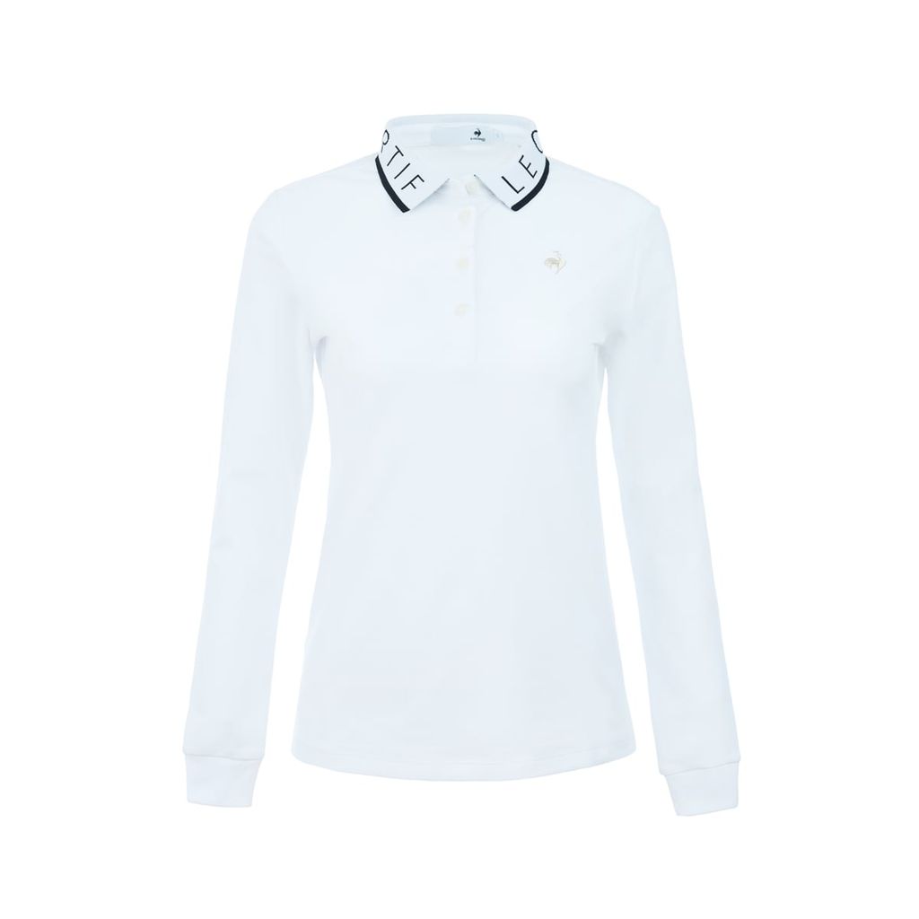 Áo dài tay có cổ le coq golf Nữ LG5FLS00LV-WH00