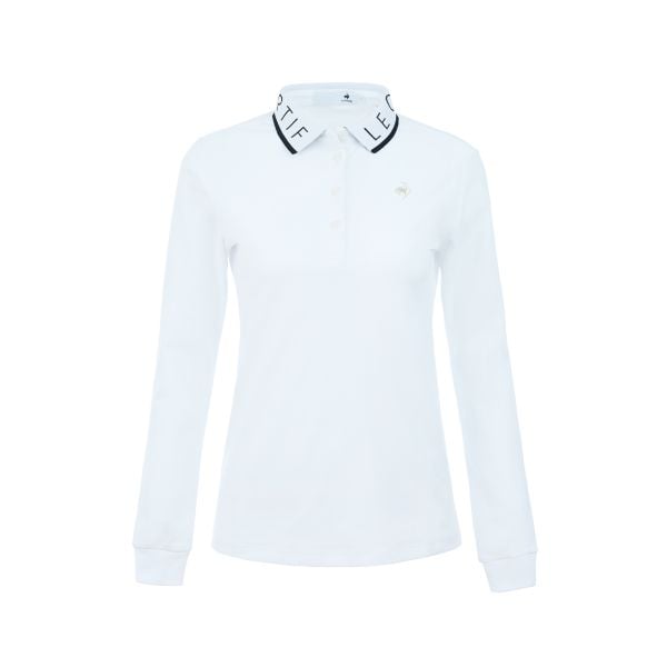 Áo dài tay có cổ le coq golf Nữ LG5FLS00LV-WH00