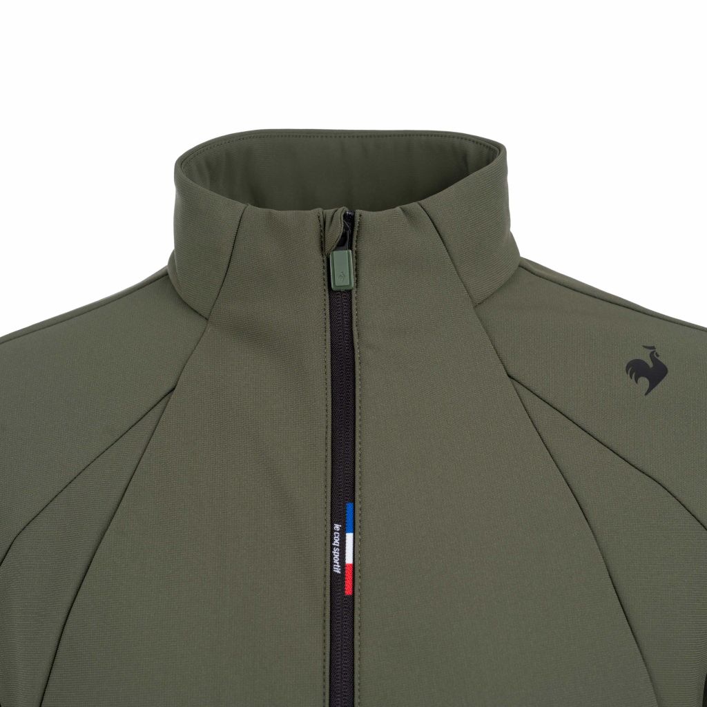 chi tiết khóa kéo kim loại áo thể thao nam Le Coq Sportif sang trọng