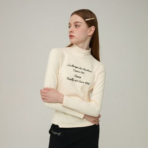 Áo dài tay cổ 3P le coq golf Nữ GN422LILO1-WHTE