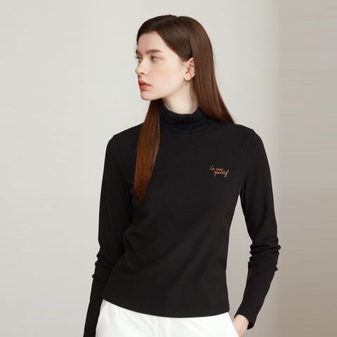 Áo dài tay cổ 3P le coq golf Nữ GO422LILO1-BLCK