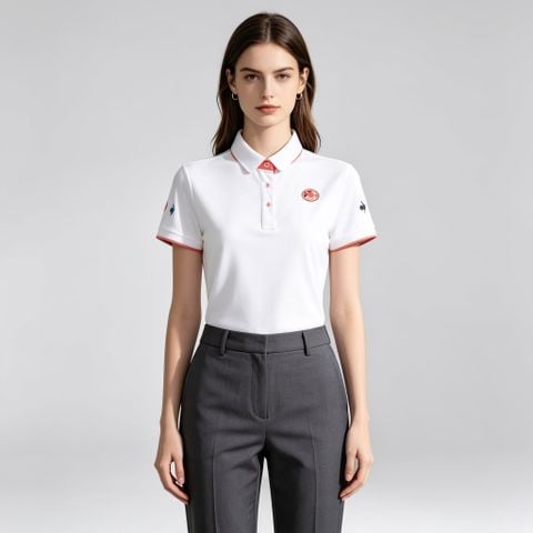 Áo Polo le coq golf Nữ LG6SHST2LV-WH00