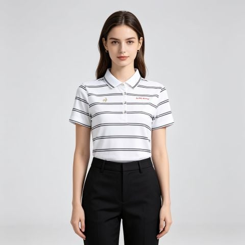 Áo Polo le coq golf Nữ LG6SHS00LV-WH00
