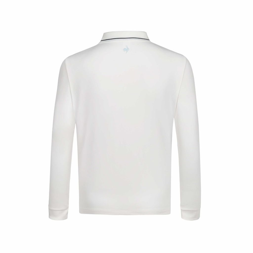 Áo polo nam cổ bẻ, viền cổ tương phản, khóa kéo ngắn hiện đại.