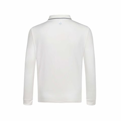 Áo polo nam cổ bẻ, viền cổ tương phản, khóa kéo ngắn hiện đại.