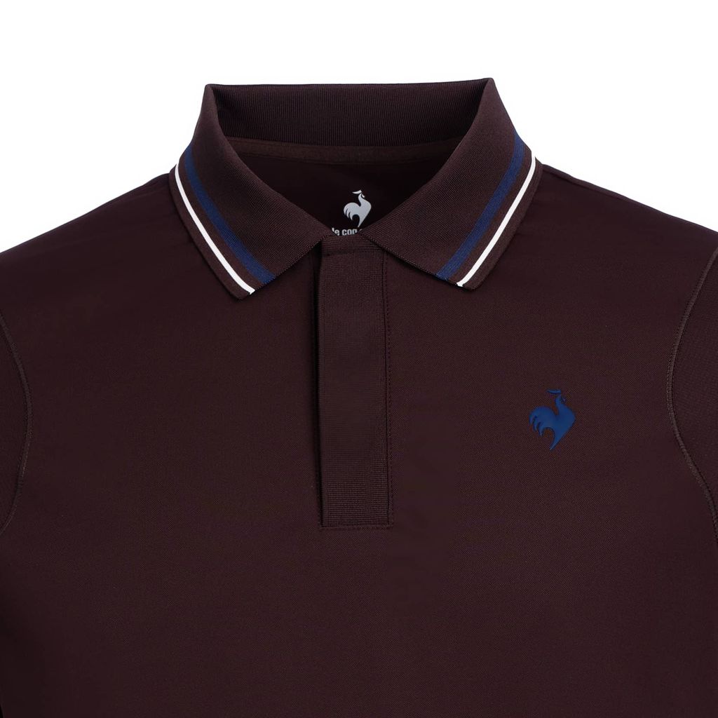 Áo polo nam thể thao màu vang đỏ co giãn thoáng khí