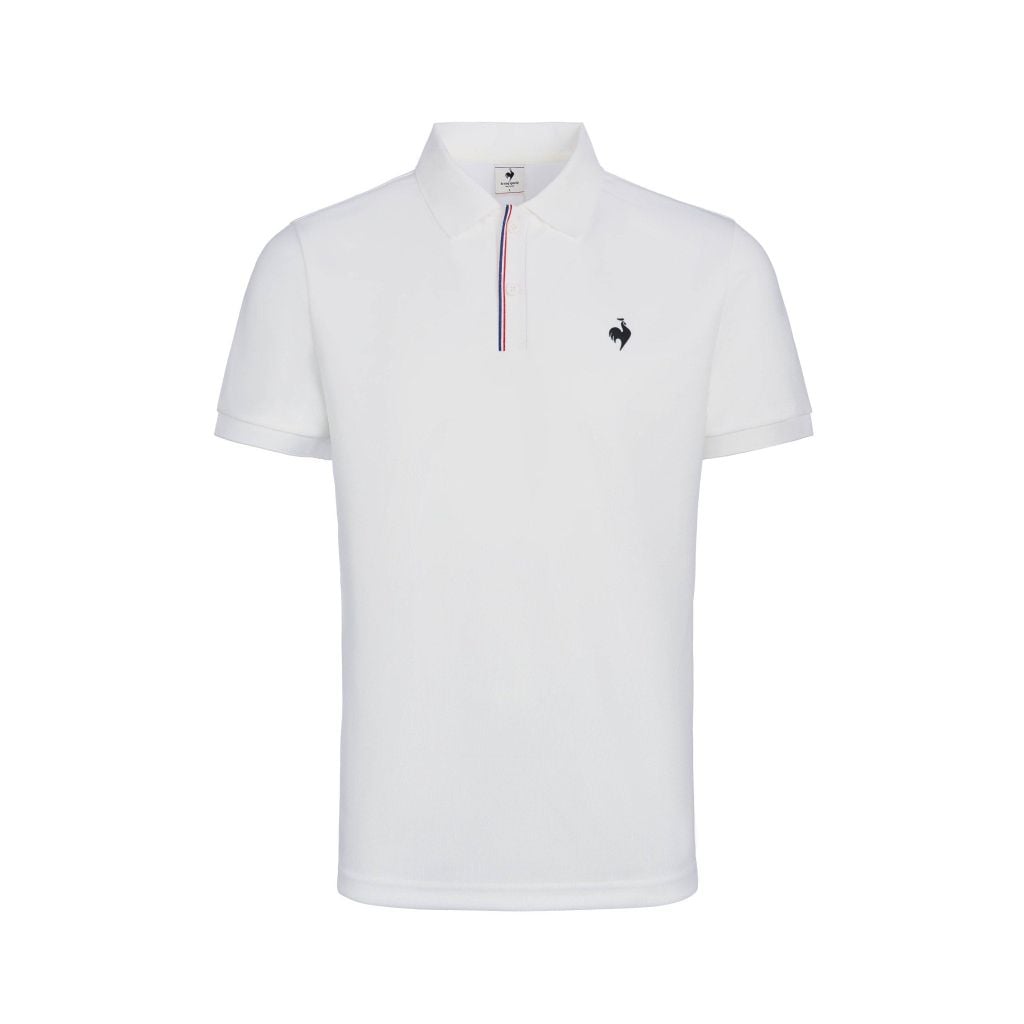 Áo polo le coq sportif nam L253MCNTOS01-A02 trắng slim fit cổ điển