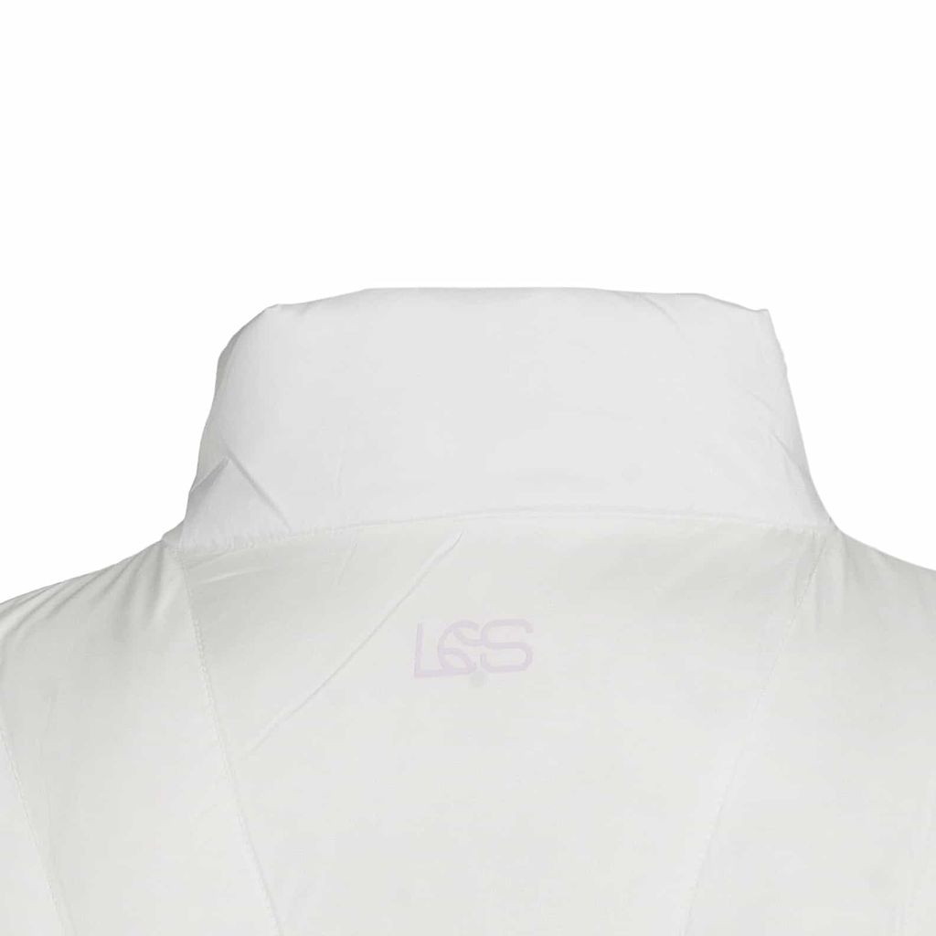 Áo gile nữ Le Coq Sportif, vỏ Polyester cản gió, phong cách hiện đại, thanh lịch.