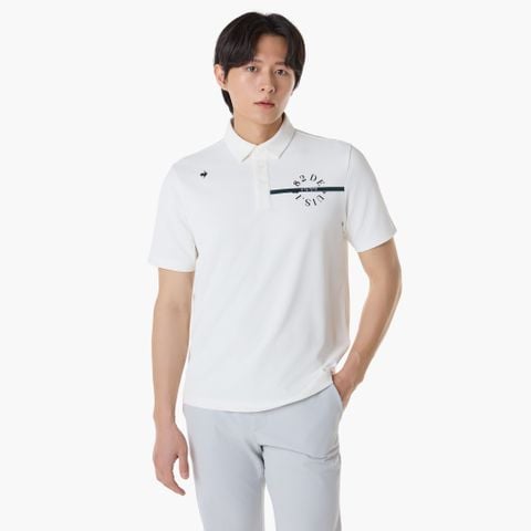 Áo Polo le coq golf Nam GQ121MTS21-WHTE
