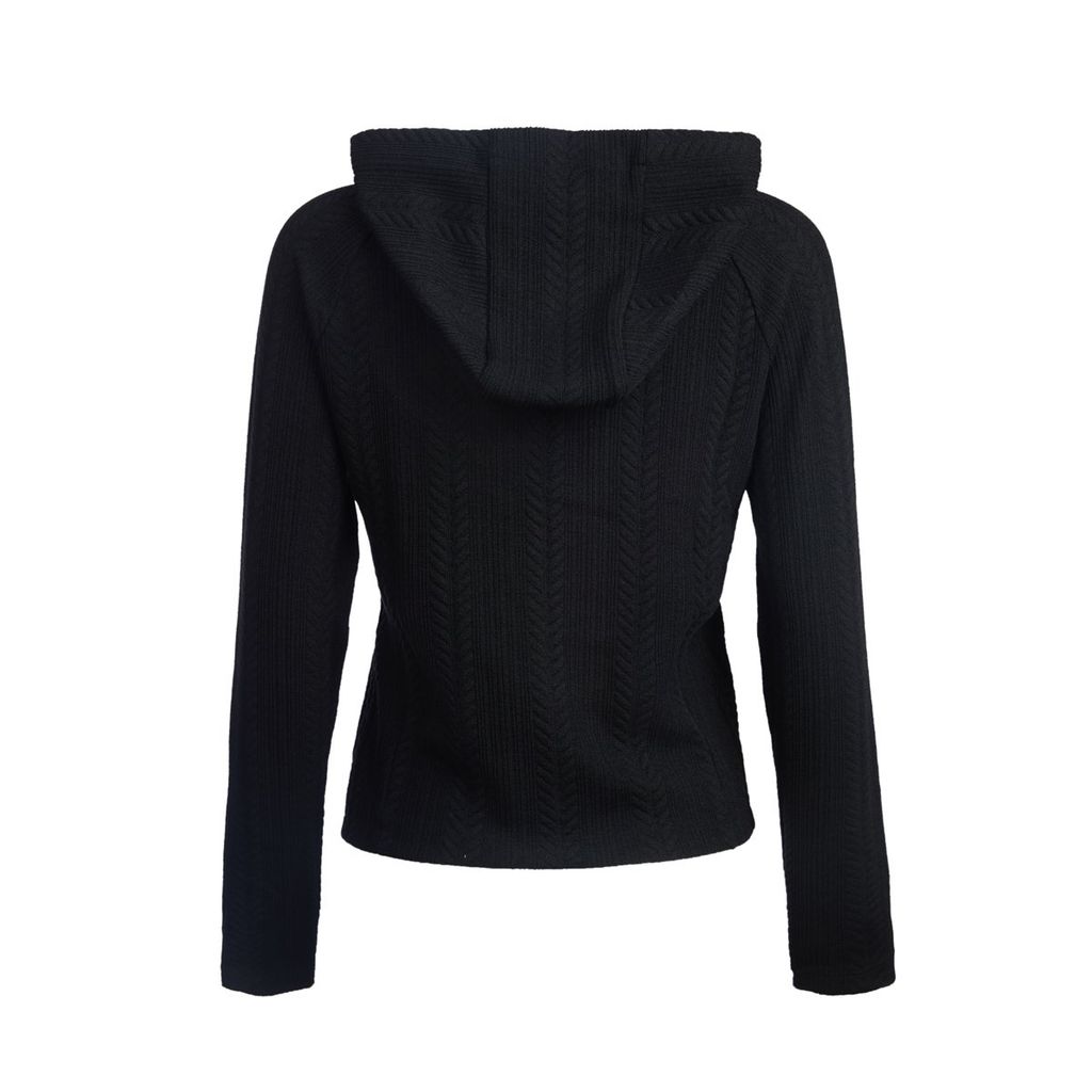 Chi tiết áo khoác nữ Le Coq Sportif jacquard dệt kim co giãn cao cấp