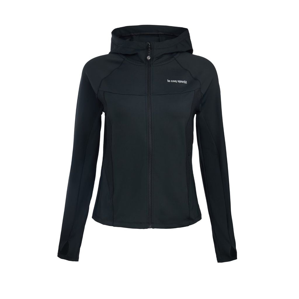 Áo khoác nỉ nữ Le Coq Sportif QQ322OFT85-BLK0 màu đen dáng slim fit thanh lịch