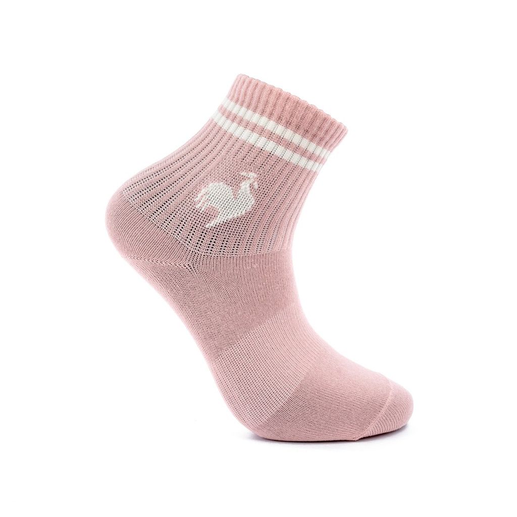 Chi tiết họa tiết melange tinh tế trên tất thể thao nữ Le Coq Sportif