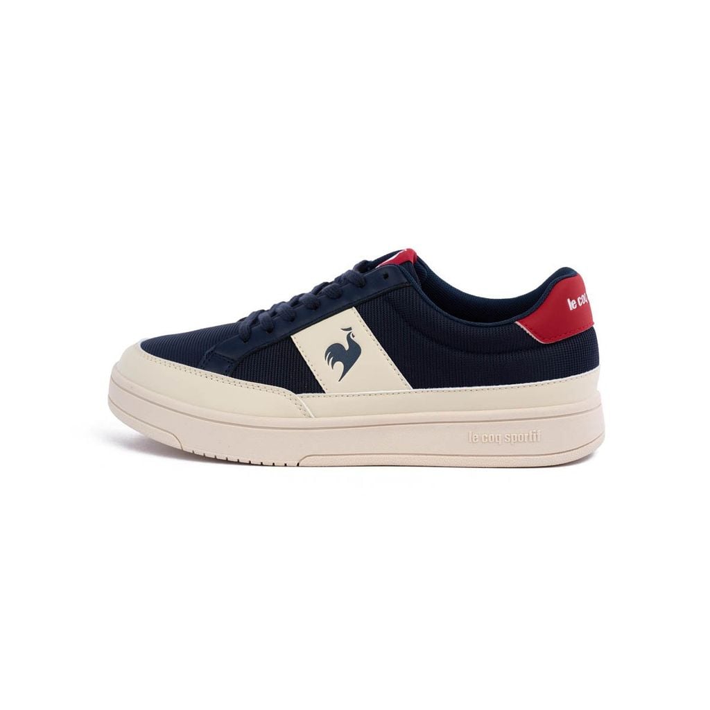 Giày retro tennis nam Le Coq Sportif navy red phong cách Pháp