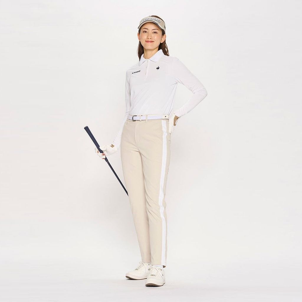 Áo dài tay có cổ le coq golf Nữ LG5SLS01LV-WH00