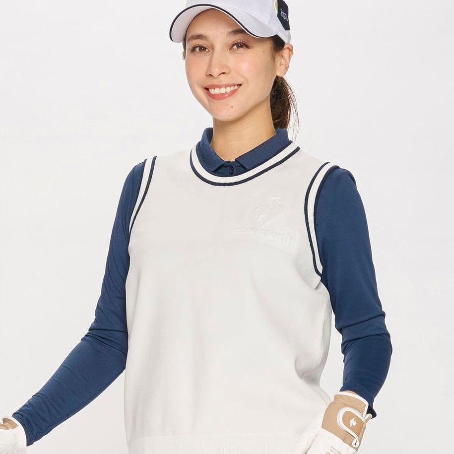 Áo len gile le coq golf Nữ LG5SVE50LV-WH00