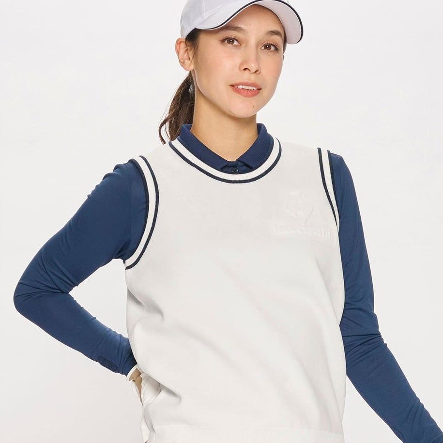 Áo len gile le coq golf Nữ LG5SVE50LV-WH00