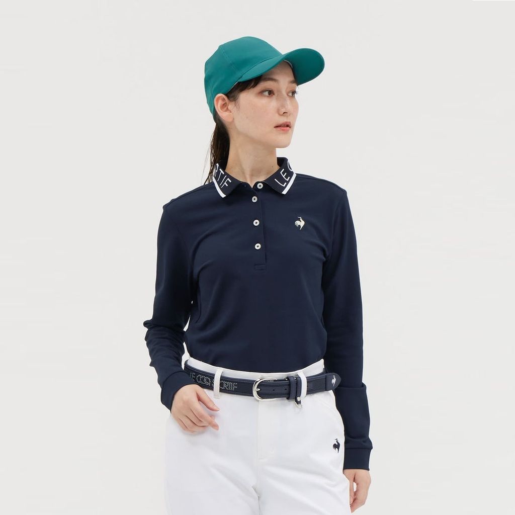 Áo dài tay có cổ le coq golf Nữ LG5FLS00LV-NV00