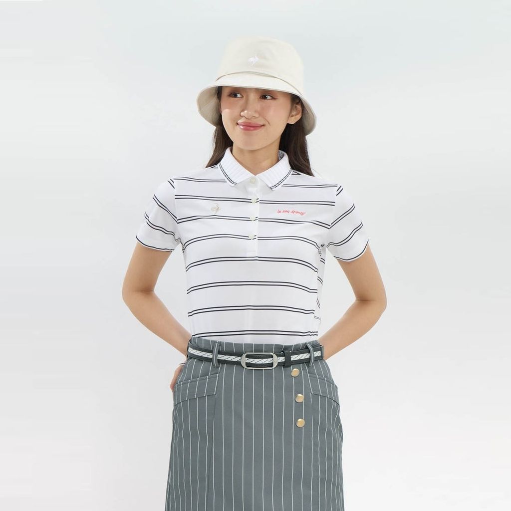 Áo Polo le coq golf Nữ LG6SHS00LV-WH00