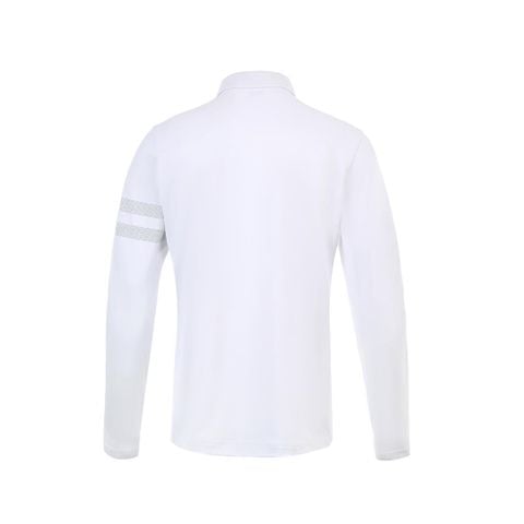 Áo golf nam Le Coq GQ121MTL12-WHTE thiết kế khuy bấm và khóa kéo hiện đại