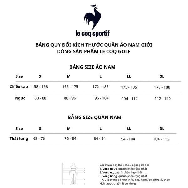 Áo Polo le coq golf Nam LG6SHST3MV-WH00