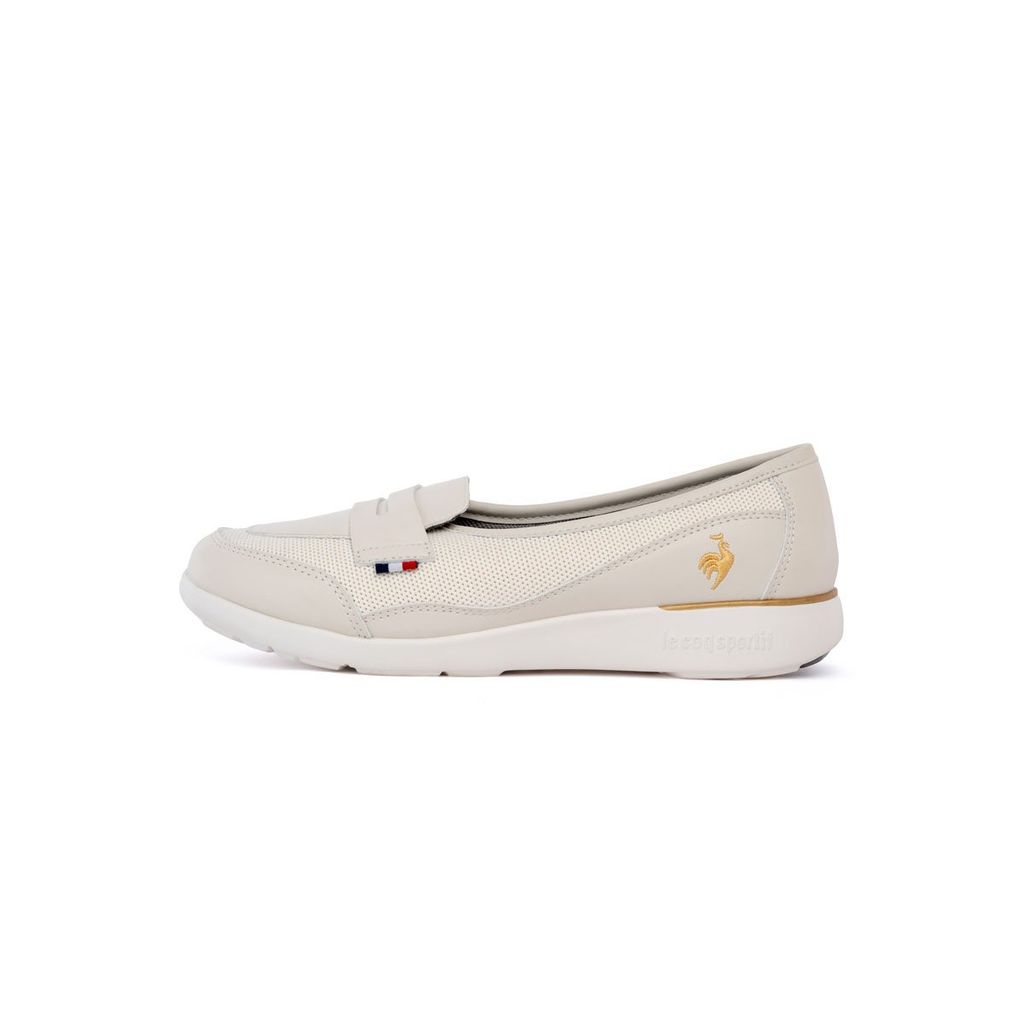 Giày thời trang nữ Le Coq Sportif LU5FSN77LZ-BGGD màu Beige/Gold, dáng gọn nhẹ thanh lịch