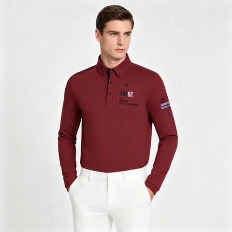 Áo dài tay có cổ le coq golf Nam LG4FLS05MV-RD00