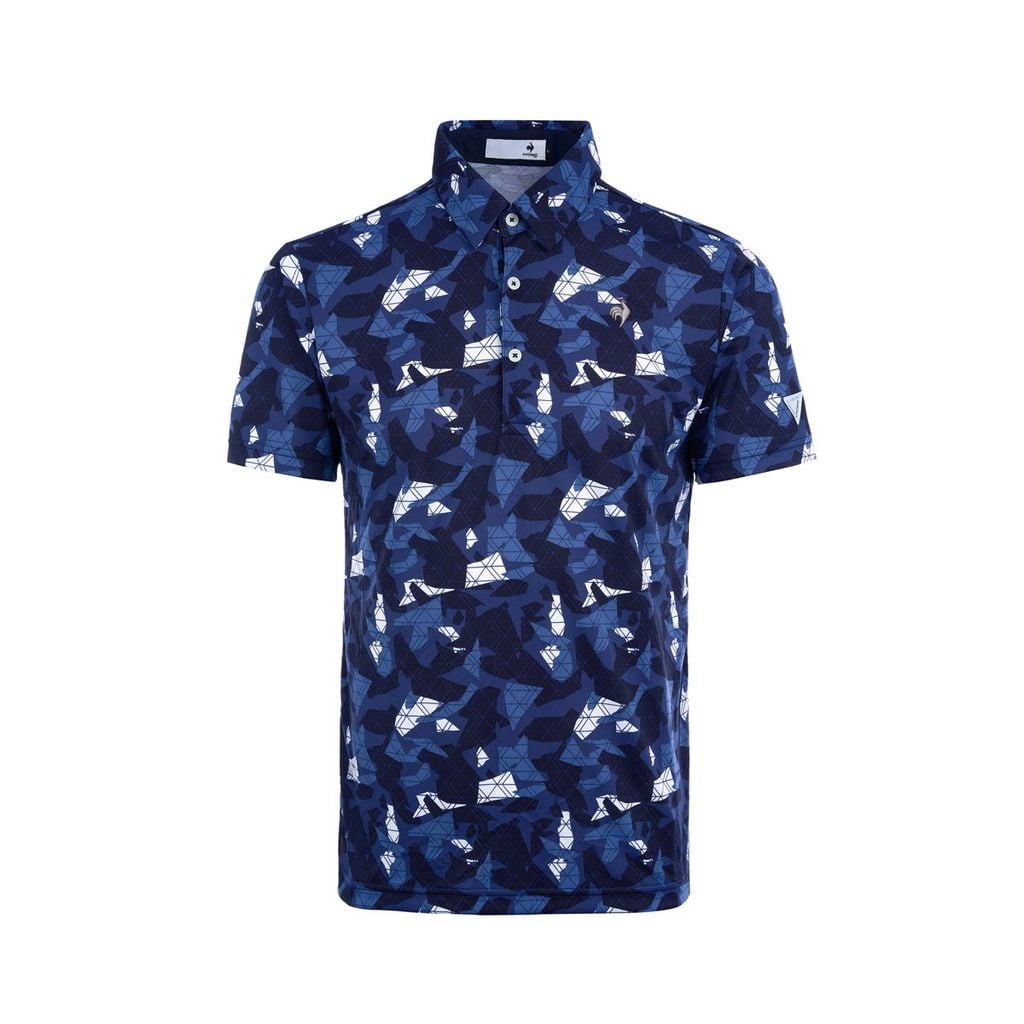 Áo Polo nam Le Coq Golf LG5FHS01MV màu navy họa tiết khảm