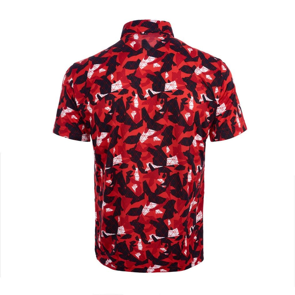 Áo golf nam Le Coq Sportif đỏ thoáng khí, thấm hút mồ hôi nhanh khô