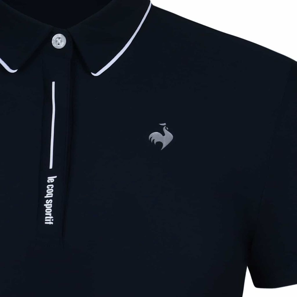 Polo nữ Le Coq Sportif chống tia UV (UPF50+), khô nhanh, thoải mái vận động trên sân golf.