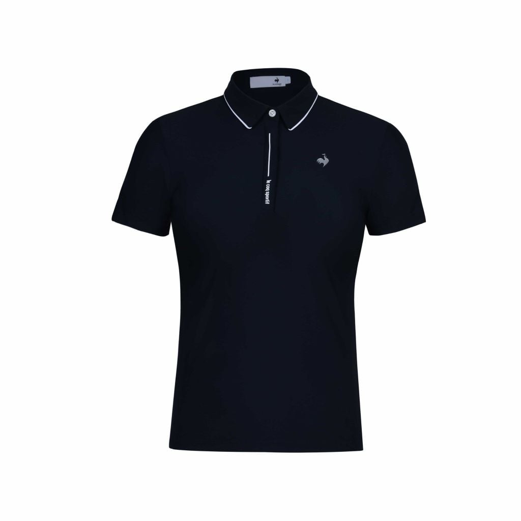 Áo polo golf nữ Le Coq Sportif LG5FHS04LV-NV00, thiết kế tối giản, cổ khối màu tinh tế.