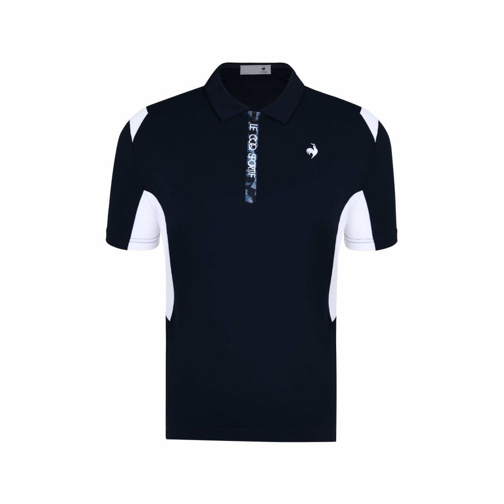 Áo golf nam Le Coq Sportif LG5FHS80MV, phom thoải mái, chi tiết Air Form giảm áp lực vai.