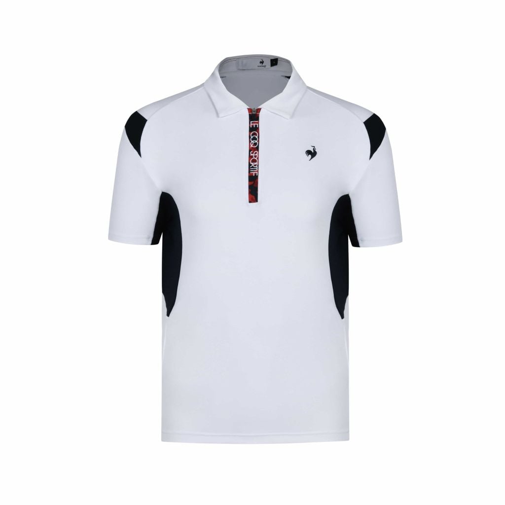 Áo golf nam Le Coq Sportif LG5FHS80MV, phom thoải mái, chi tiết Air Form giảm áp lực vai.
