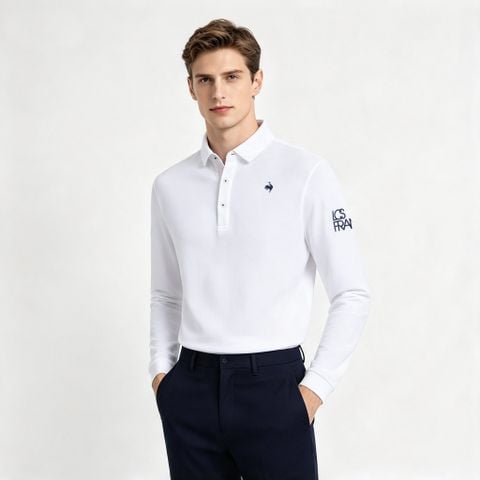 Áo dài tay có cổ le coq golf Nam LG5FLSV0MV-WH00