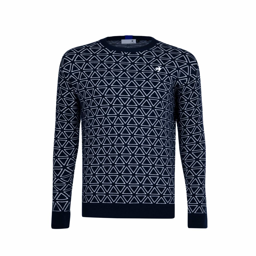 áo len nam Le Coq Golf LG5FST80MV navy