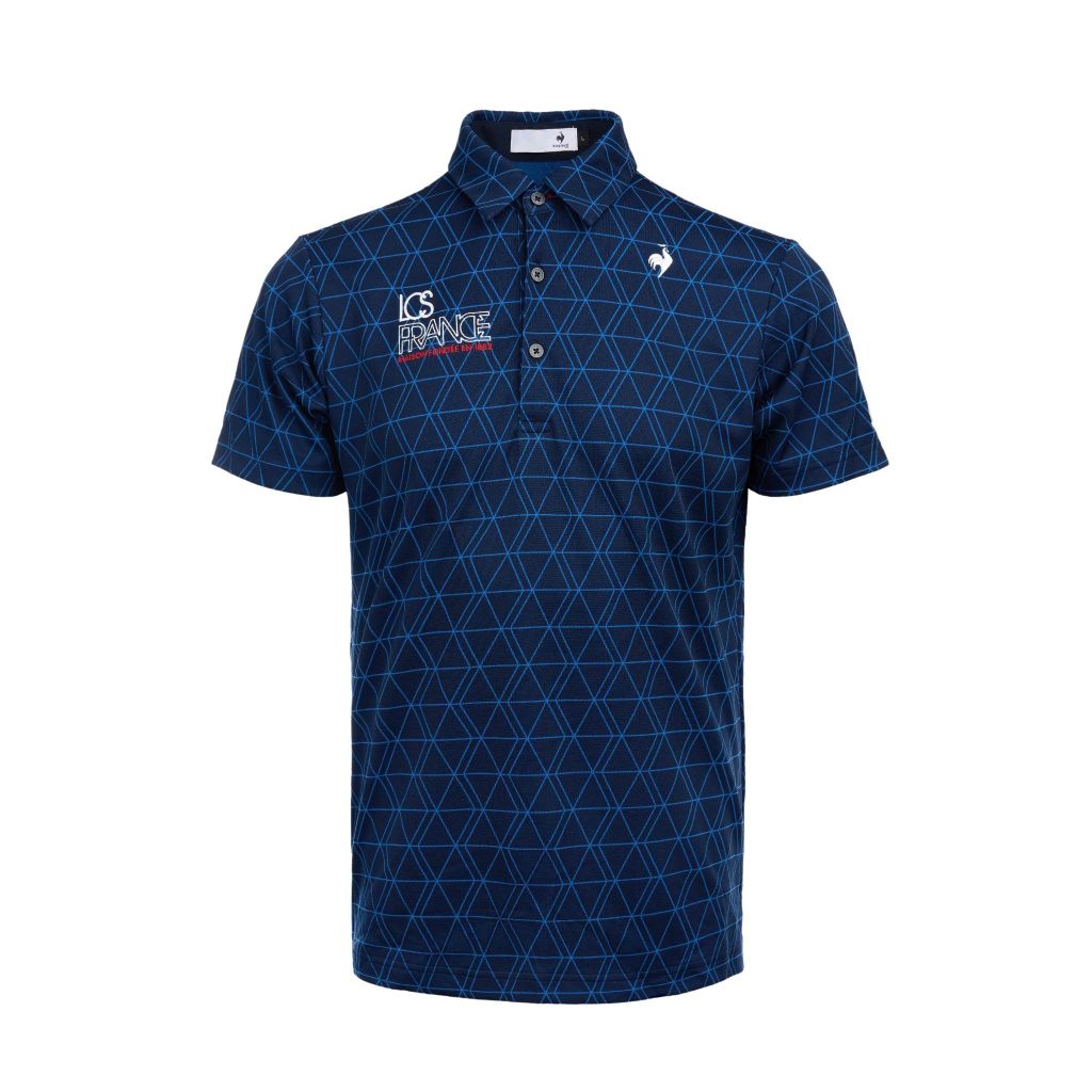 Áo golf nam Le Coq Sportif 2 lớp màu xanh navy thoáng khí và nhanh khô