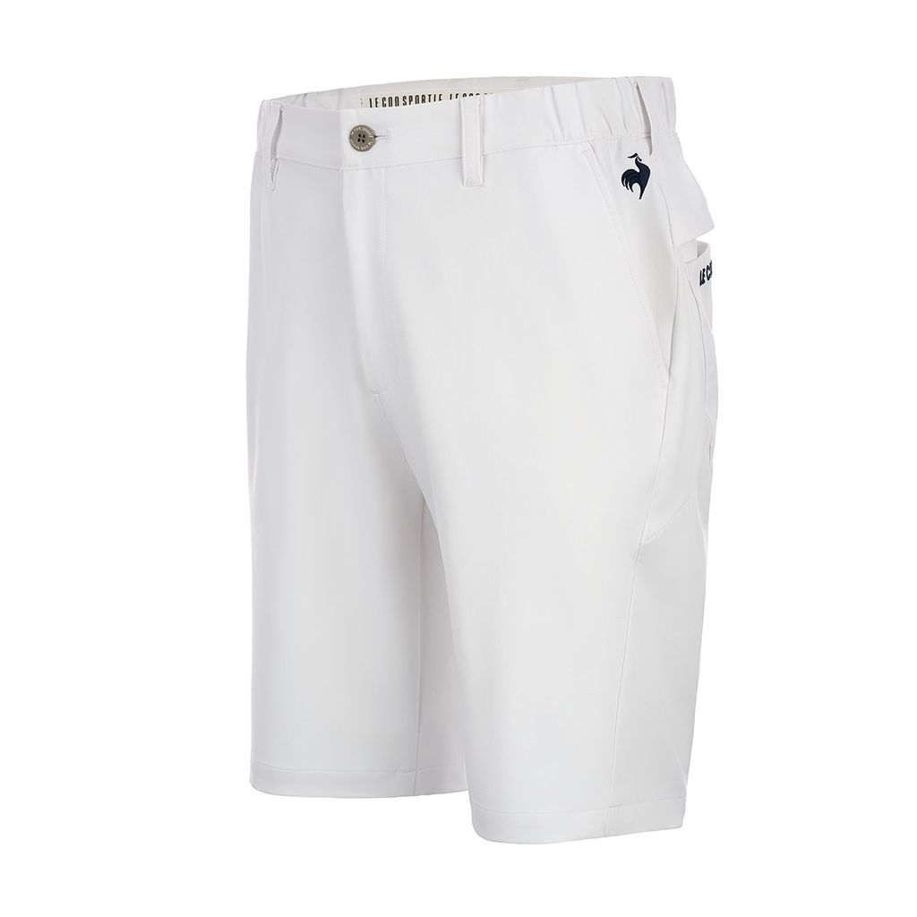 Quần short golf nam Le Coq LG5SHP00MV trắng, thiết kế ba chiều linh hoạt