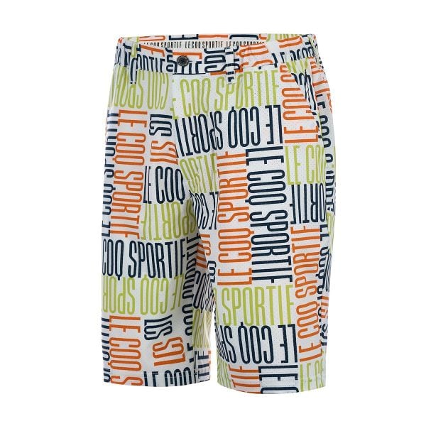 Quần short golf nam Le Coq LG5SHP01MV màu cam, phom thể thao thoải mái