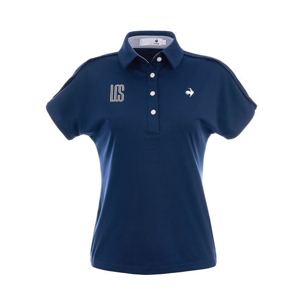 Áo polo golf nữ Le Coq LG5SHS09LV màu lime, tay dolman rộng thoải mái