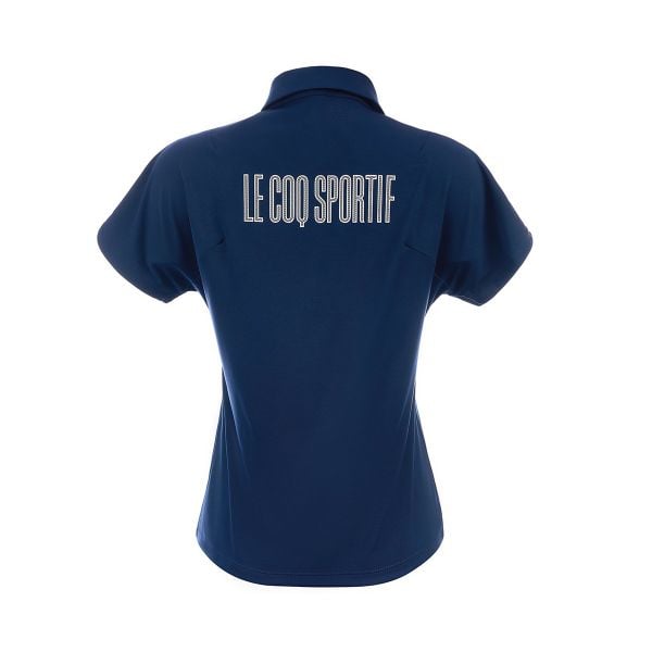 Áo polo golf nữ Le Coq LG5SHS09LV màu lime, tay dolman rộng thoải mái