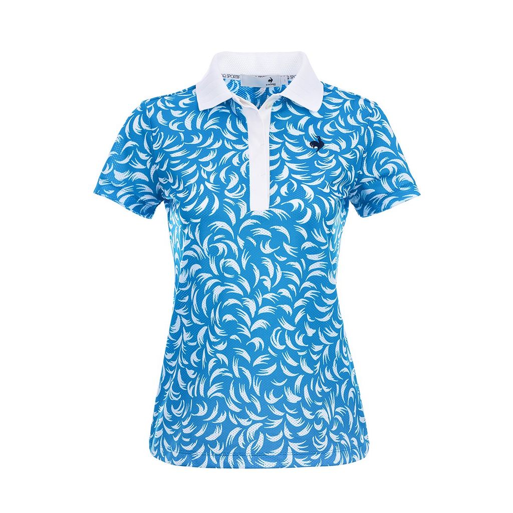 Áo polo golf nữ Le Coq LG5SHS12LV màu xanh dáng A nhẹ nhàng, thoải mái