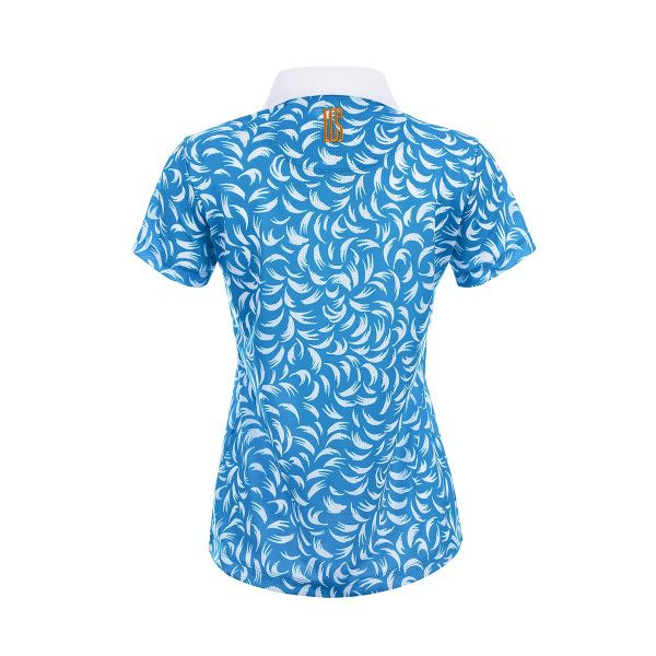 Áo polo golf nữ Le Coq LG5SHS12LV màu xanh dáng A nhẹ nhàng, thoải mái