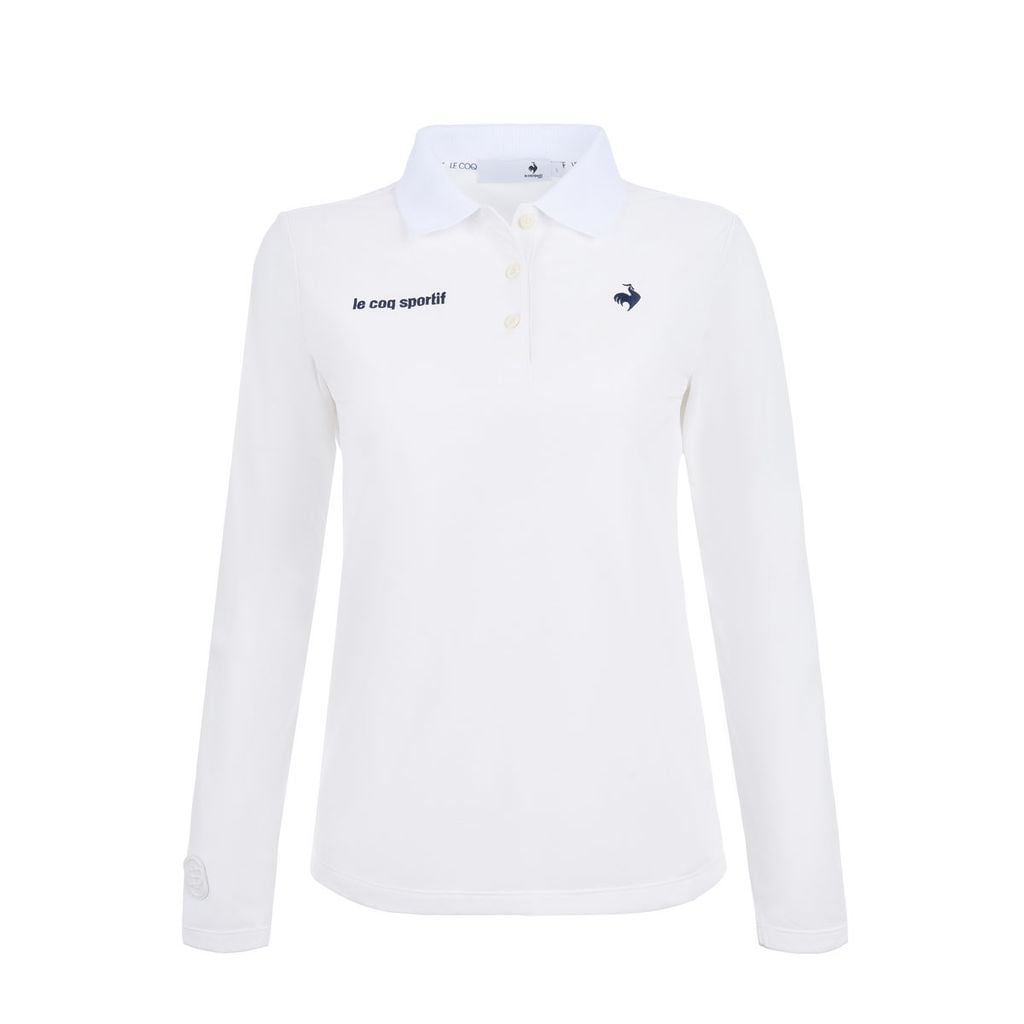 Áo dài tay có cổ le coq golf Nữ LG5SLS01LV-WH00