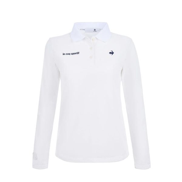 Áo dài tay có cổ le coq golf Nữ LG5SLS01LV-WH00