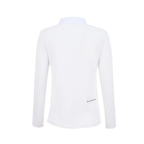 Áo dài tay có cổ le coq golf Nữ LG5SLS01LV-WH00