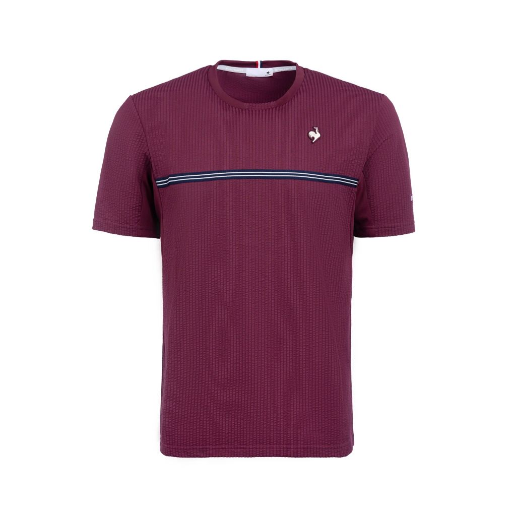 Áo T-shirt le coq sportif nam LN5FHT20MV-WR00 đỏ rượu chuẩn JTA mùa hè