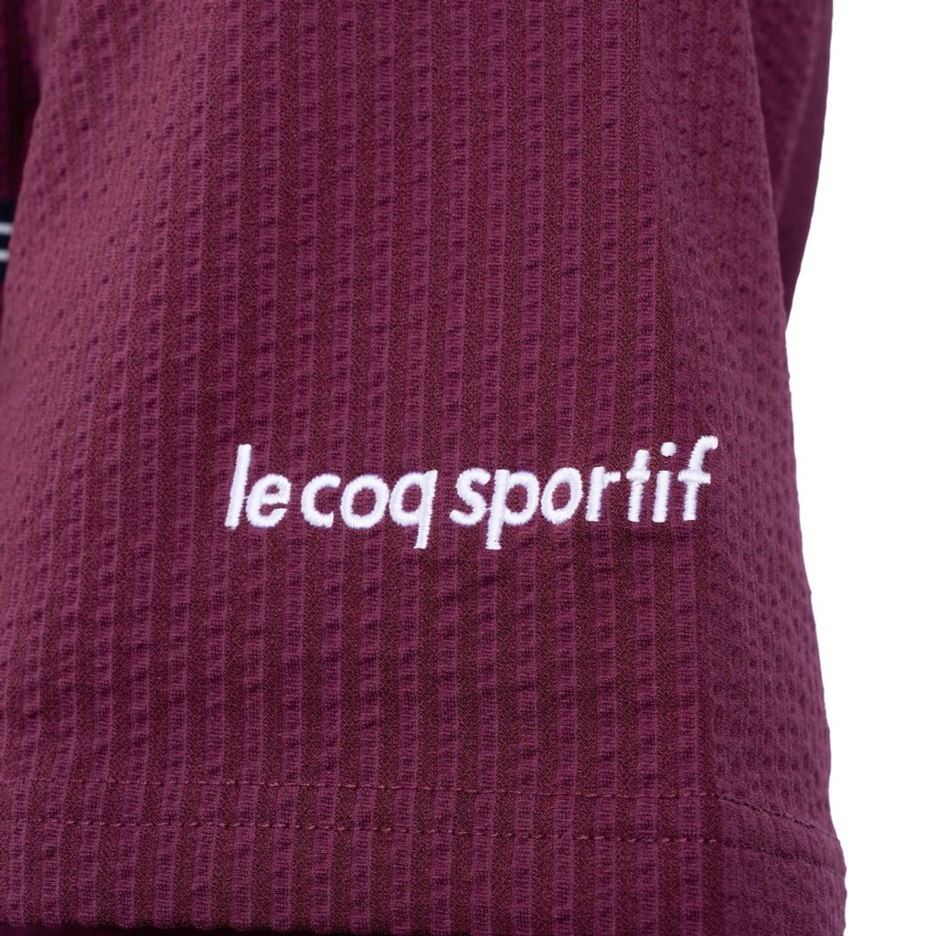 Áo T-shirt le coq sportif nam wine red vải Heranka seersucker thi đấu JTA